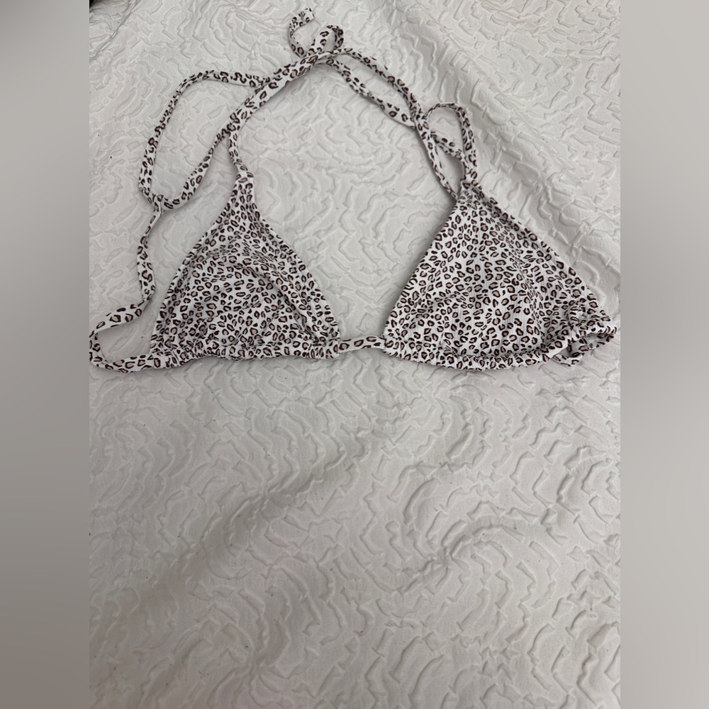 Leopard Print Bikini Top
